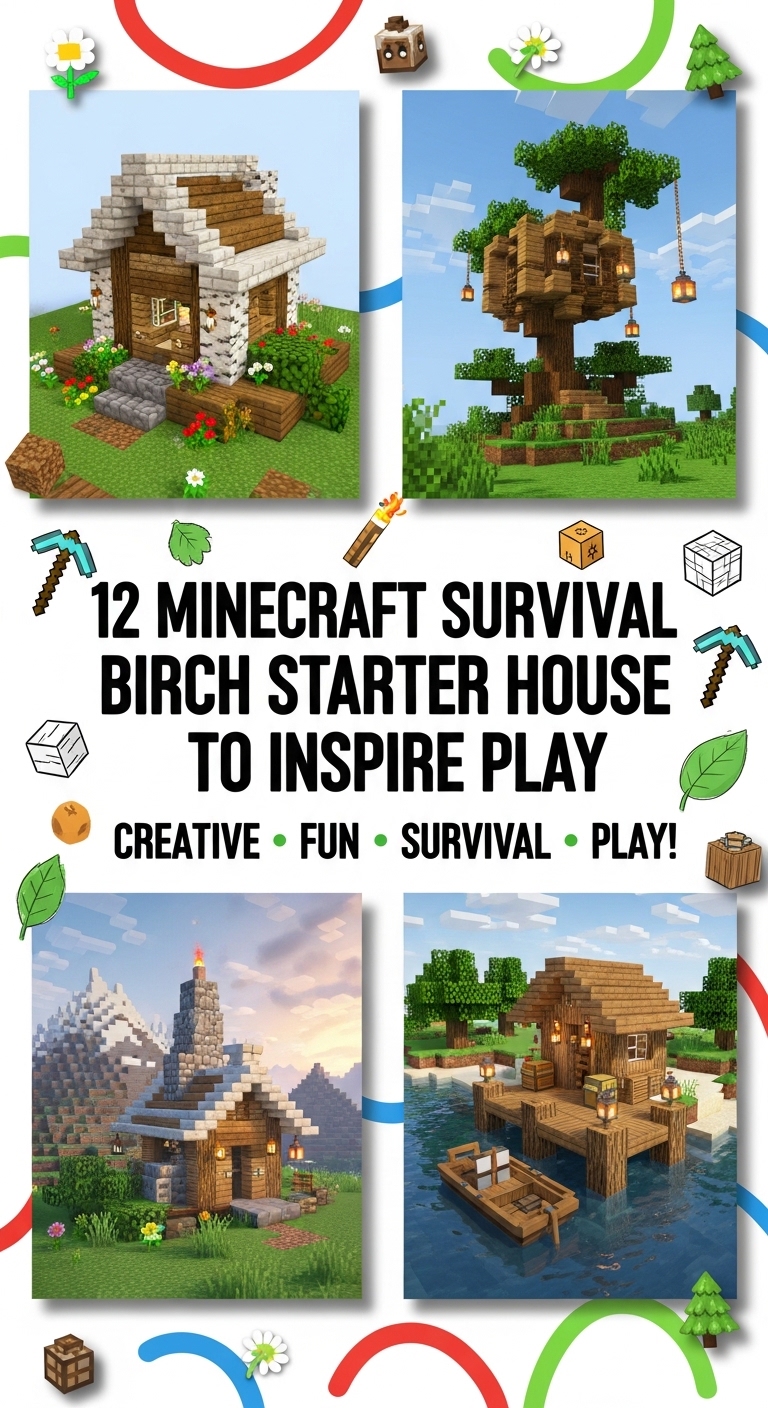 12 Minecraft Survival Birch Starter House Ideas to Inspire Play