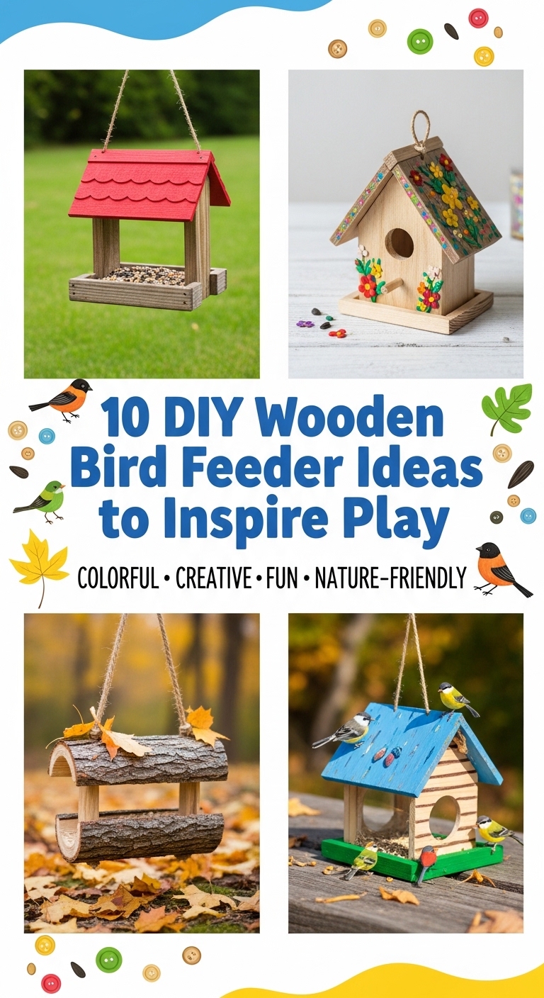 10 DIY Wooden Bird Feeder Ideas to Inspire Play 10 DIY Wooden Bird Feeder Ideas to Inspire Play