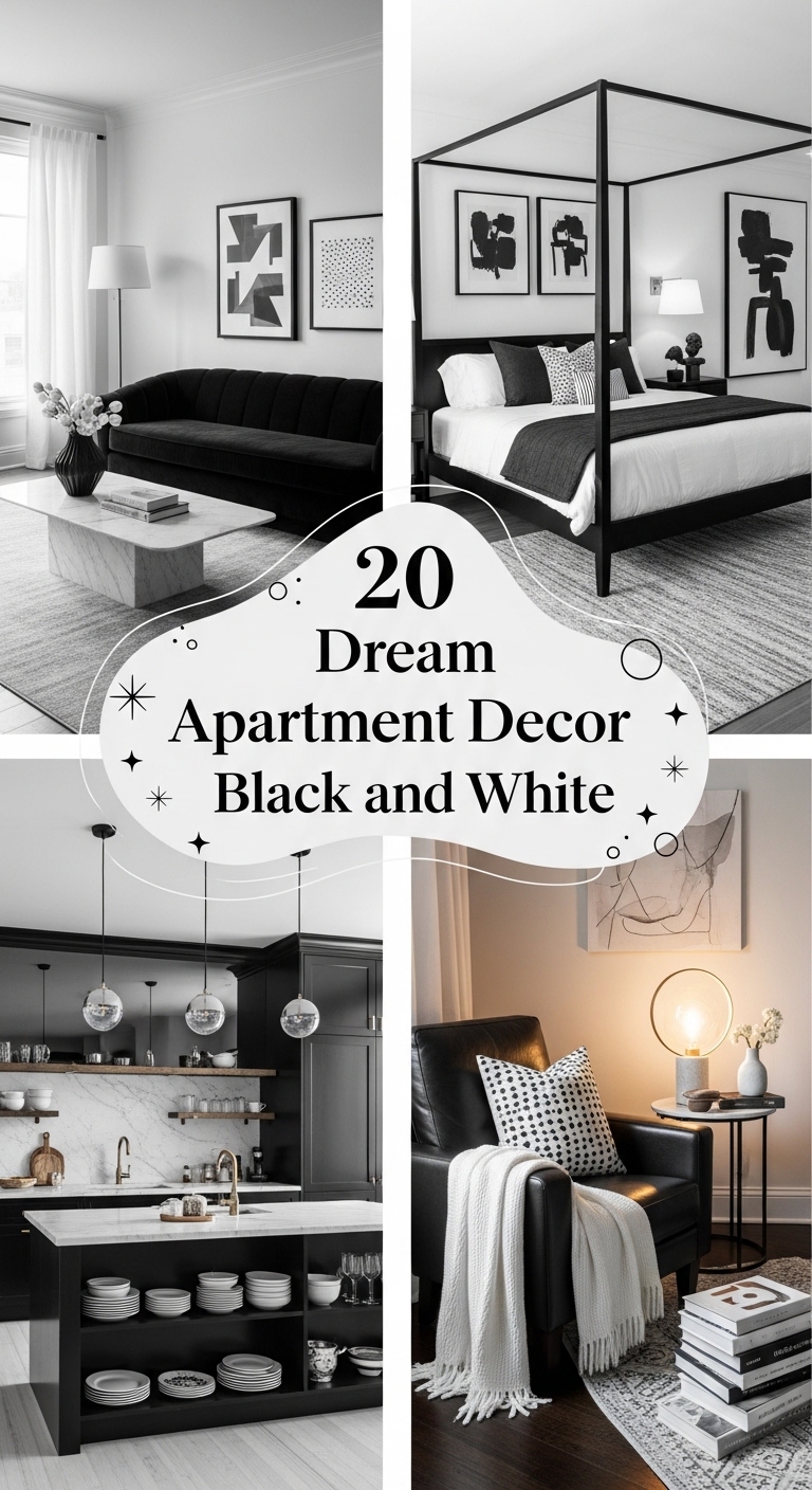 20 Dream Apartment Decor Black and White