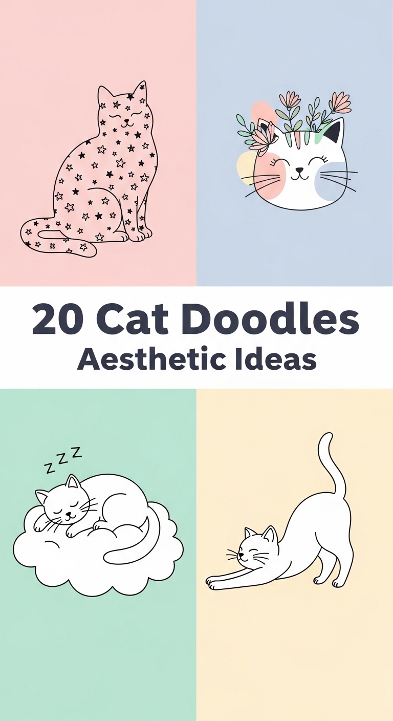 20 Cat Doodles Aesthetic Ideas