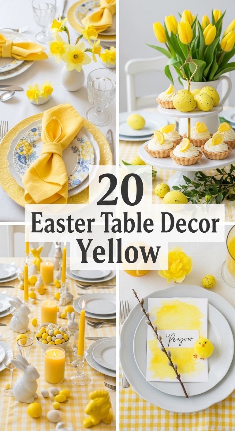 20 Easter Table Decor Yellow