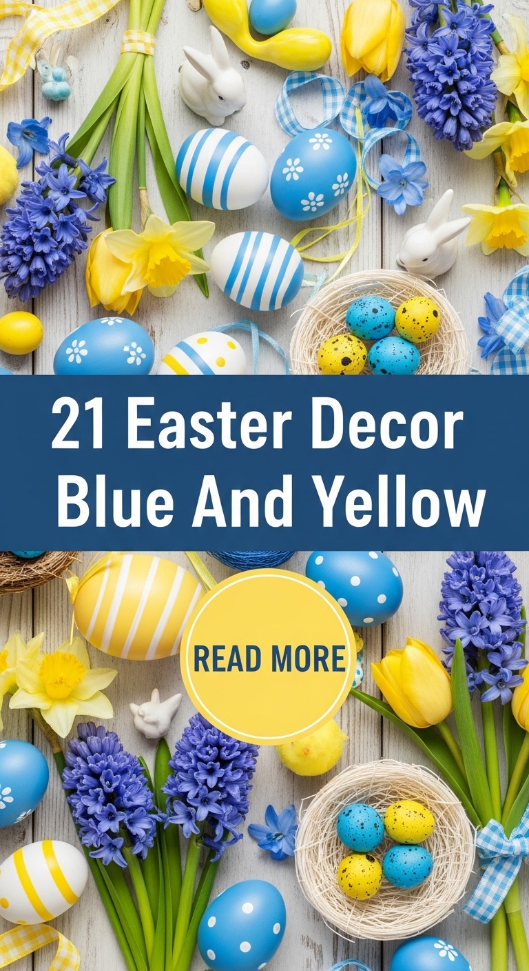 21 Easter Decor Blue And Yellow