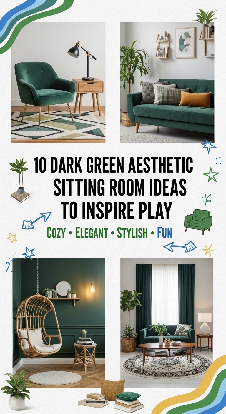 10 Dark Green Aesthetic Sitting Room Ideas to Inspire Play 10 Dark Green Aesthetic Sitting Room Ideas to Inspire Play
