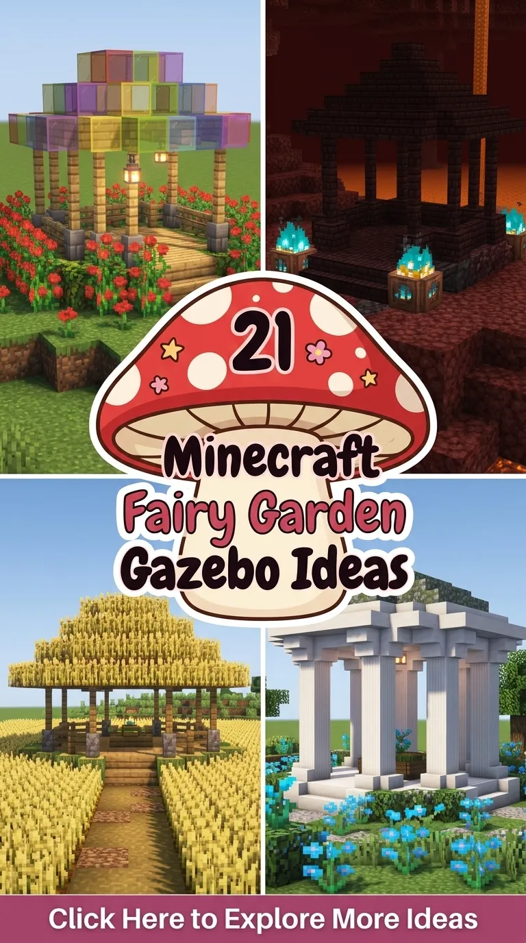21 Minecraft Fairy Garden Gazebo Ideas
