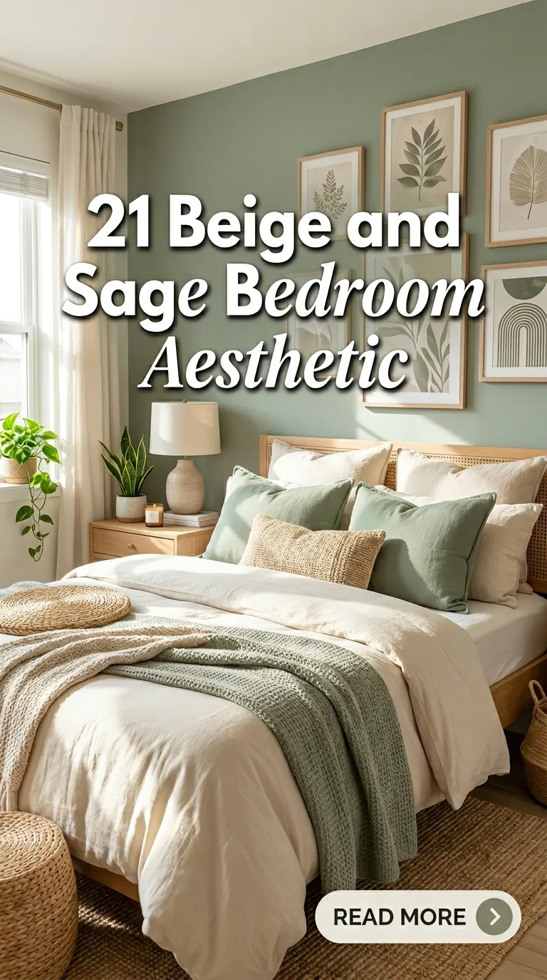 21 Beige and Sage Bedroom Aesthetic