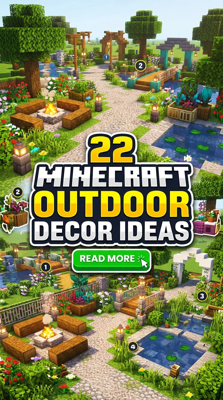 22 Minecraft Outdoor Decor Ideas