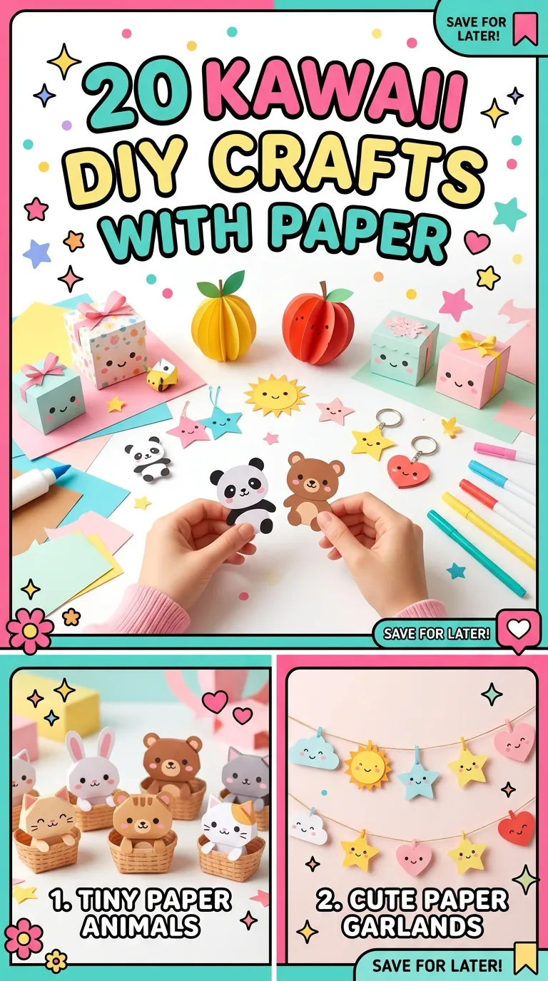 20 Kawaii DIY Crafts With Paper