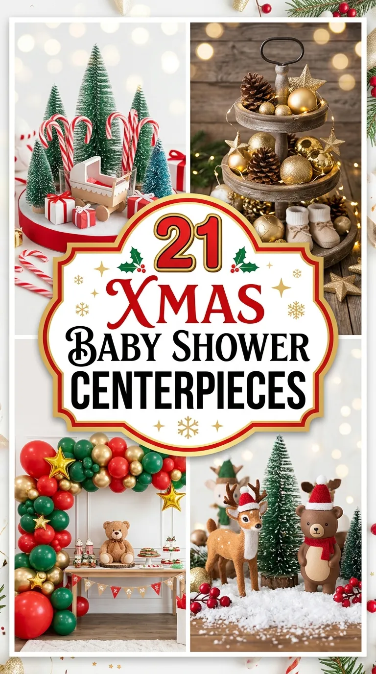 21 Xmas Baby Shower Centerpieces