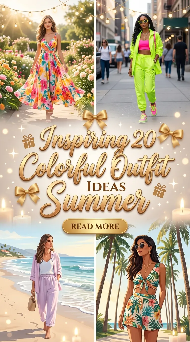 Inspiring 20 Colorful Outfit Ideas Summer Inspiring 20 Colorful Outfit Ideas Summer