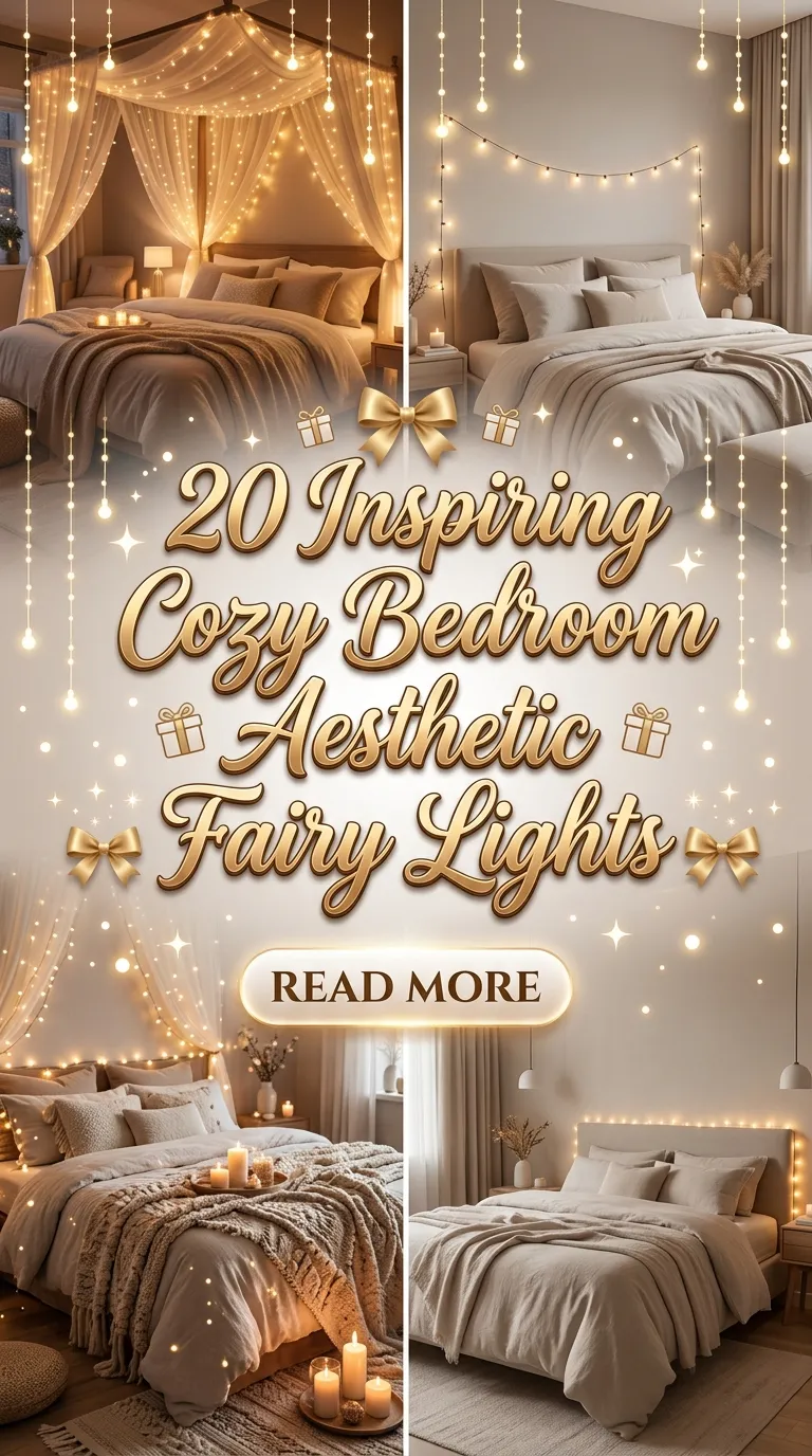 20 Inspiring Cozy Bedroom Aesthetic Fairy Lights
