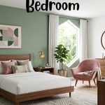 20 Sage Green and Pink Bedroom